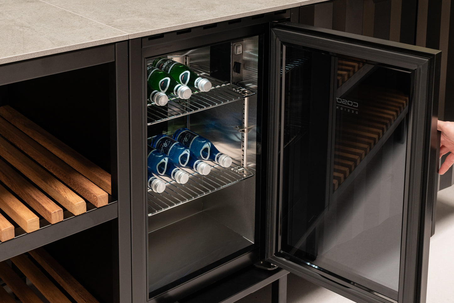 Q-boo Stone 50cm modul med Kjøleskap