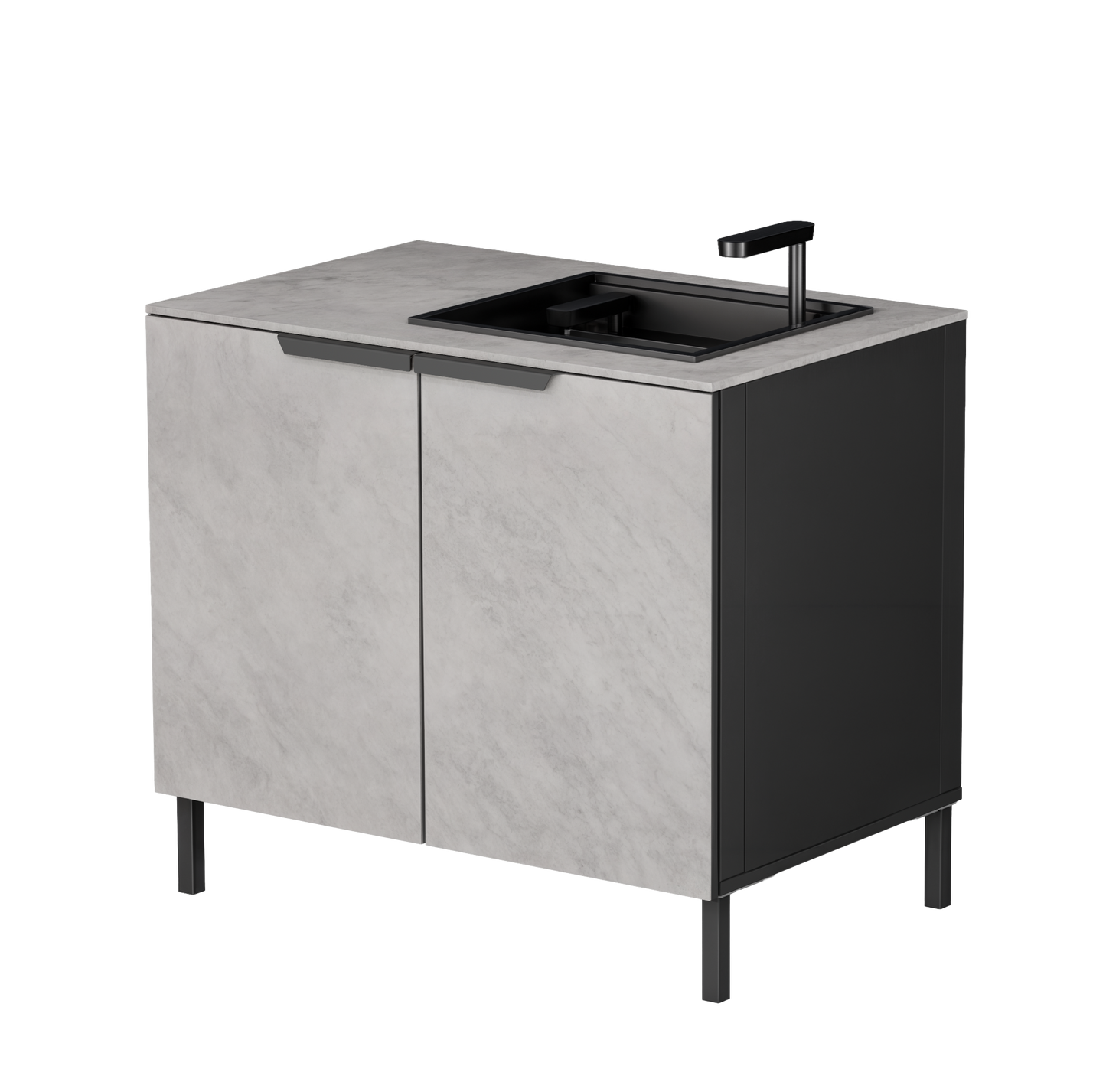 Q-boo Stone 100cm modul med Vask